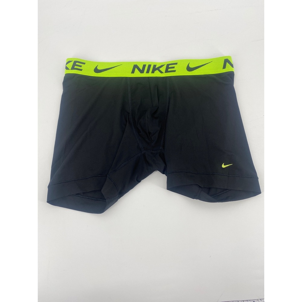Nike Dri-FIT ADV Boxer Briefs Mens LG Black Neon Green Volt Athletic Underwear